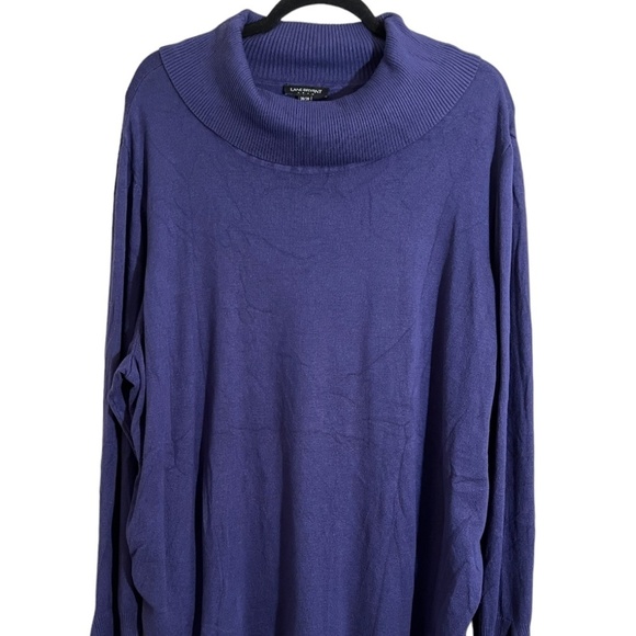Lane Bryant Sweater Women 26 Purple Neutral Coastal Preppy Western Boho Retro - Picture 1 of 13